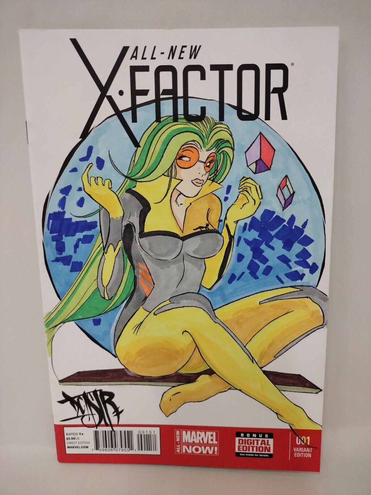 All-New X-Factor #1 (2014) Blank Cover Variant W Original Dave Castr Polaris Art