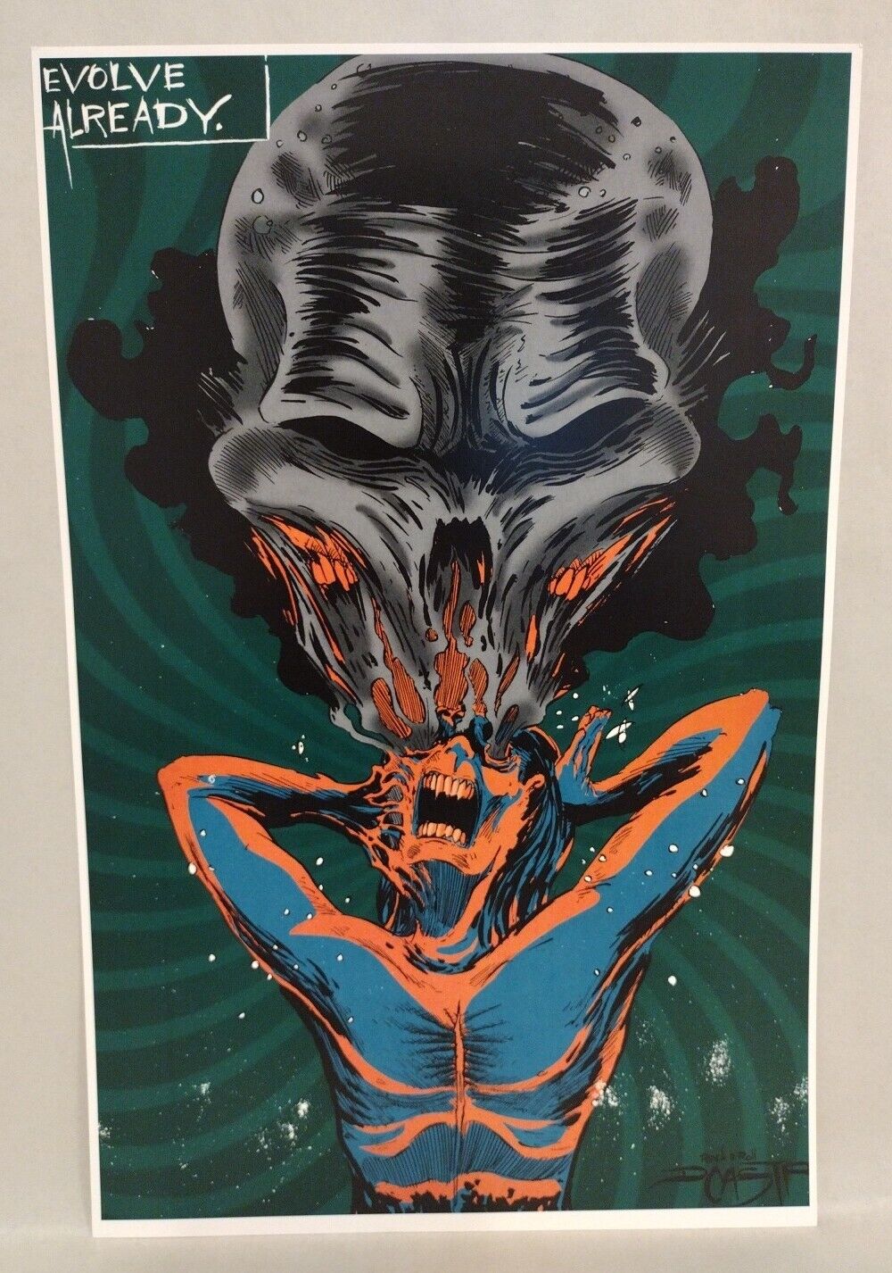 Evolve Already 11 X 17" Dave Castr Alien Monster Limited Print Tom Ziuko Color