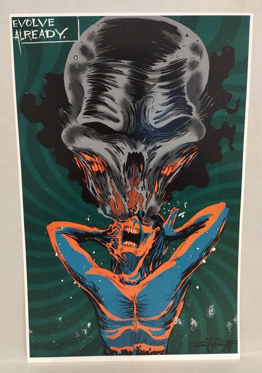 Evolve Already 11 X 17" Dave Castr Alien Monster Limited Print Tom Ziuko Color