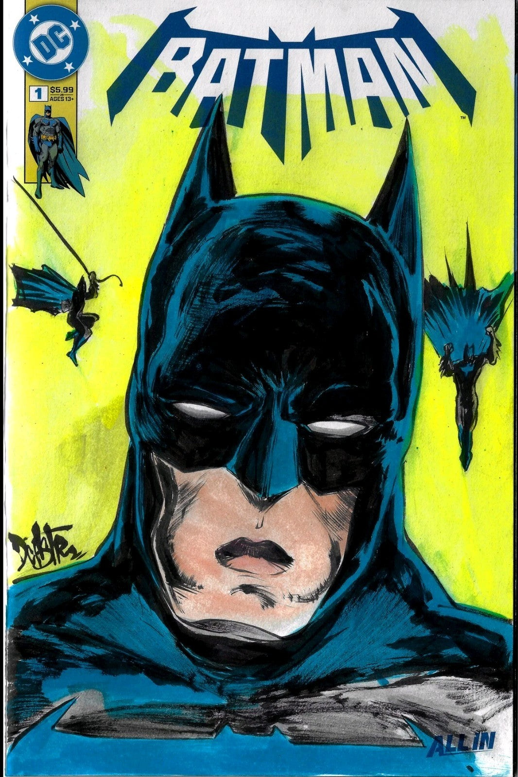 Batman #1 (2025) DC Sketch Cover Variant Comic W Original Dave Castr Art