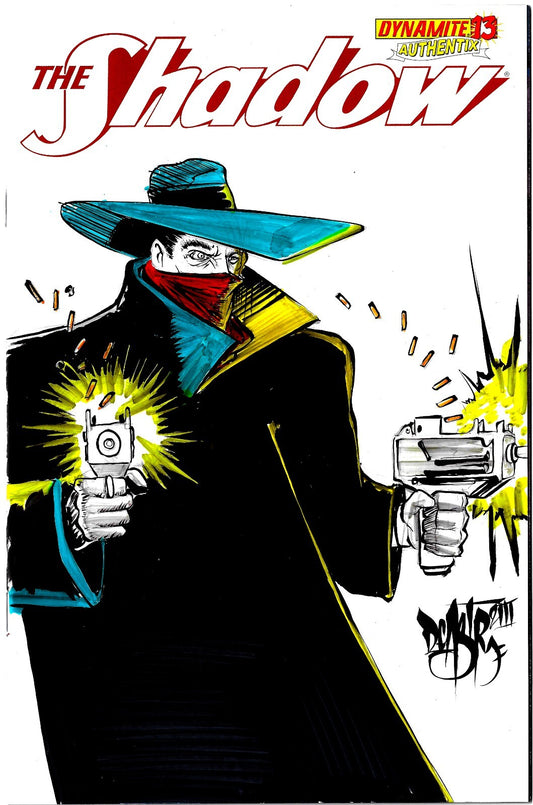 The Shadow #13 (2013) Dynamite Sketch Variant Cover Comic W Original DCastr Art