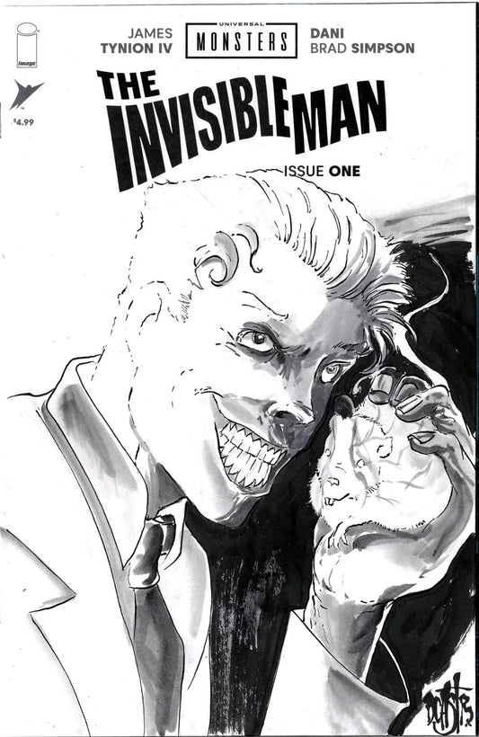 Invisible Man 1 (2025) Image Comic Sketch Variant CVR W Original Dave Castr Art 