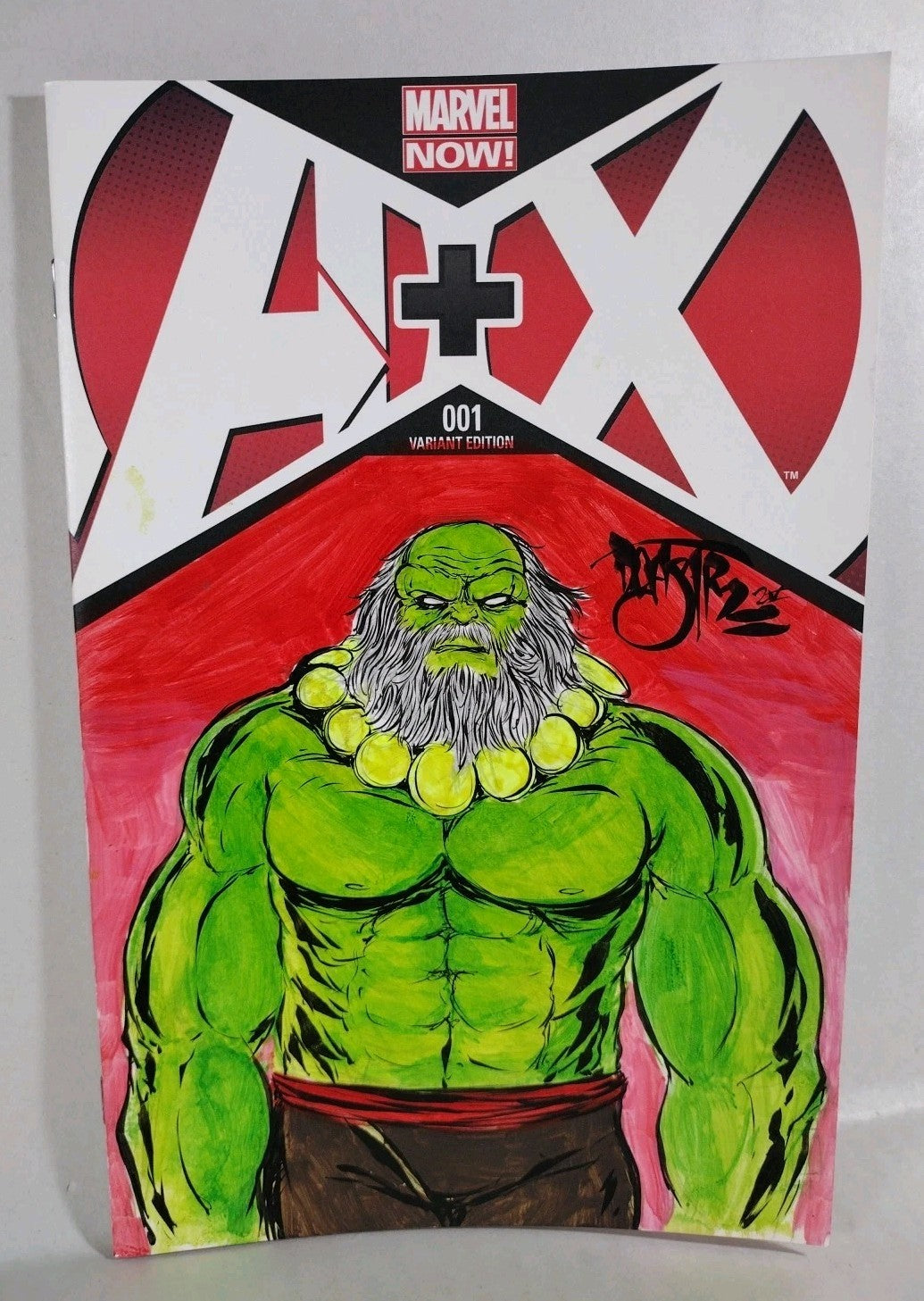 A+X AVENGERS + X-MEN #1 (2012) Sketch Variant Cover Comic W Original Art DCastr