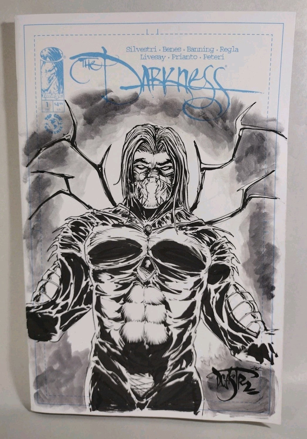 Darkness 1 (2025) Image Top Cow Sketch Cover Variant Comic W Original DCastr Art