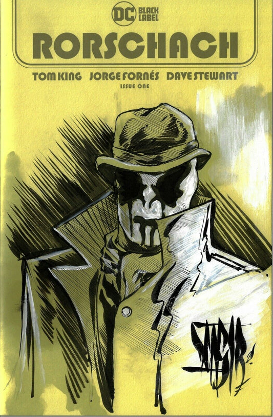 Rorschach #1 (2020) Blank Cover Variant Comic W Original Dcastr Art ARG COA 186