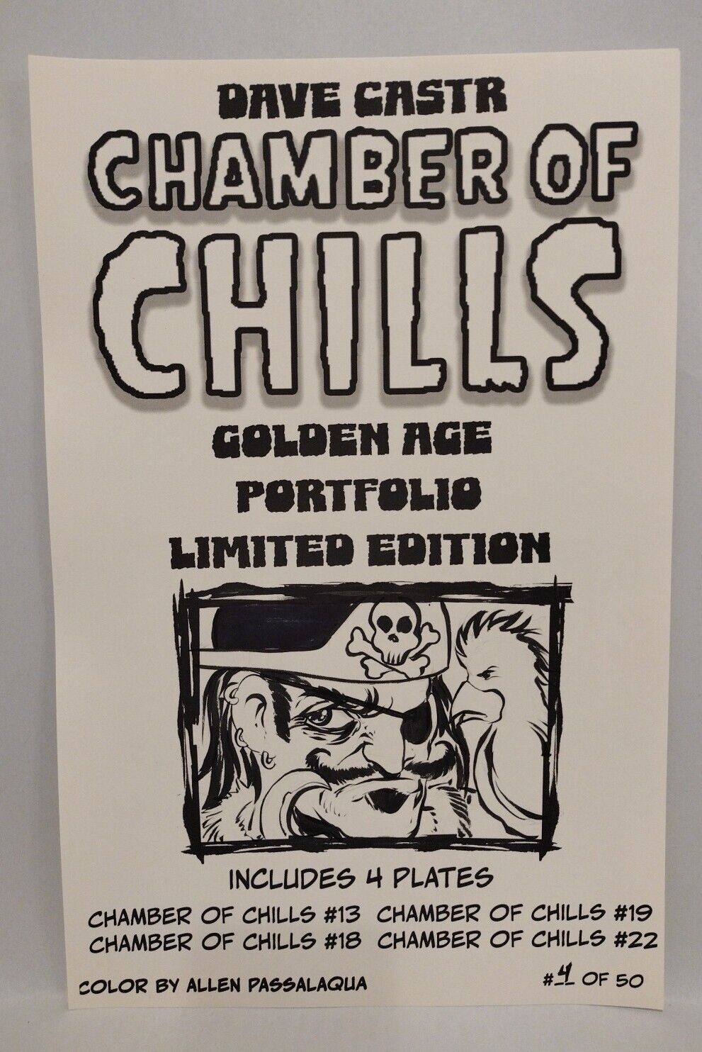 Chamber Of Chills (2023) Dave Castr 11X17" Limited Horror Portfolio Set W Sketch