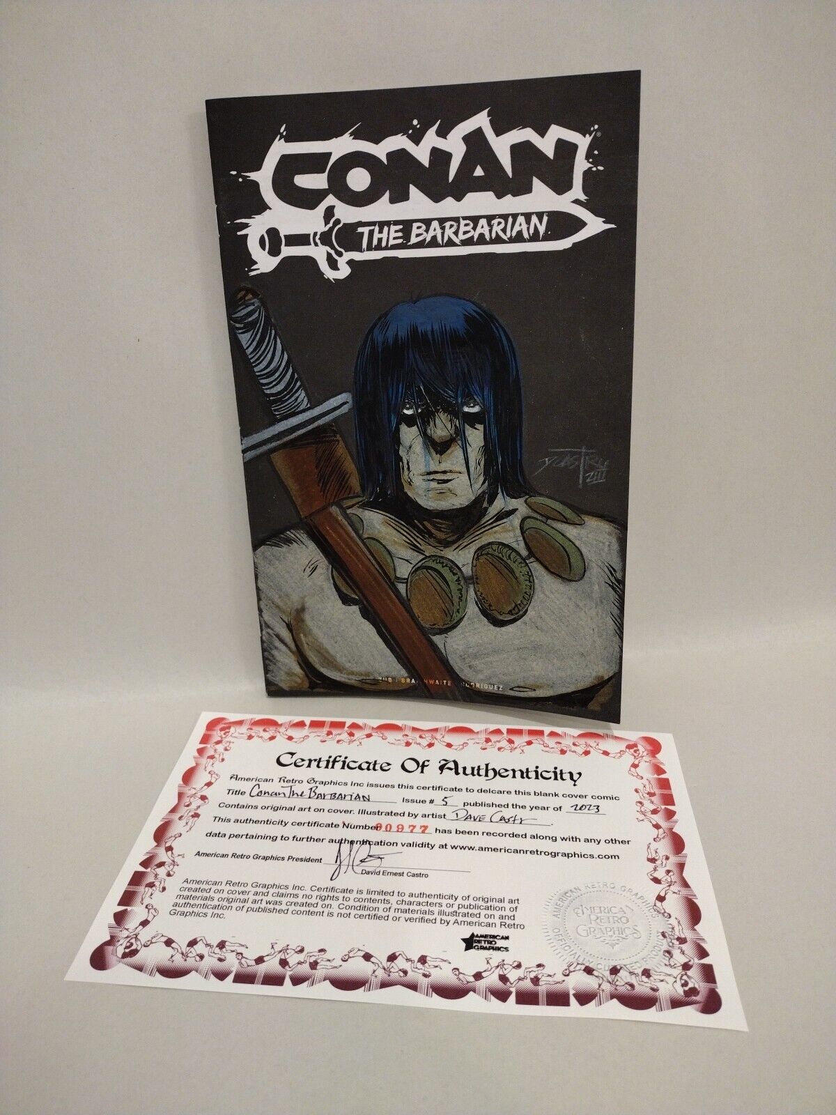 Conan #5 (2023) Titan Comic BLACK Sketch Cover Variant W Original Dave Castr Art