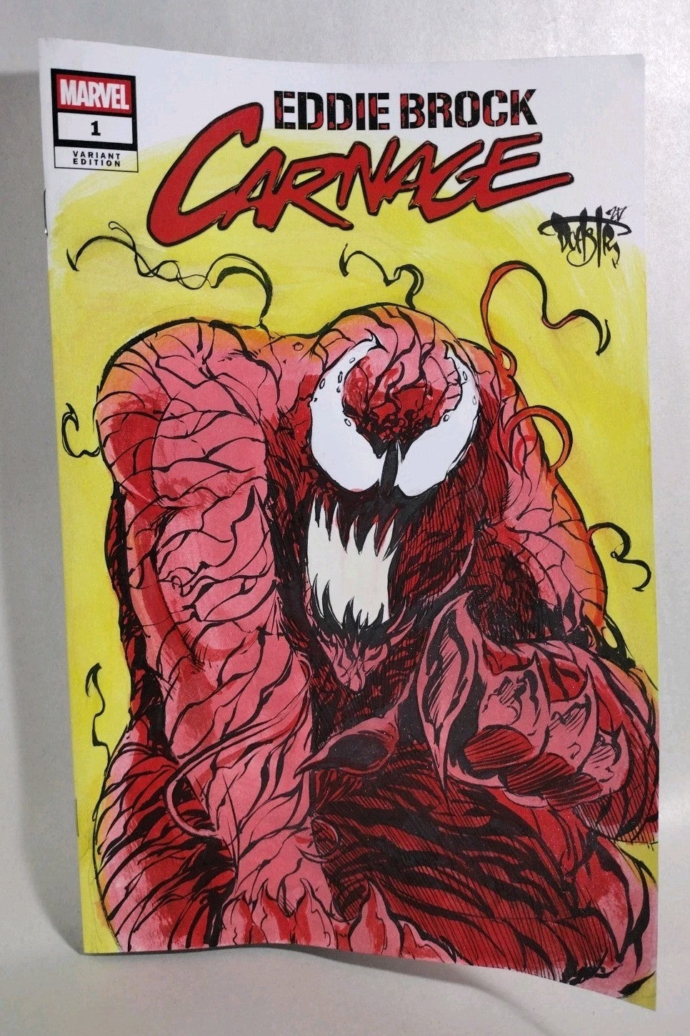 Eddie Brock Carnage #1 (2025) Marvel Sketch Cover Variant W Original DCastr Art