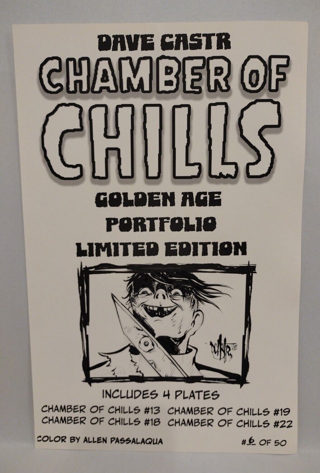 Chamber Of Chills (2023) Dave Castr 11X17" Limited Horror Portfolio Set W Sketch