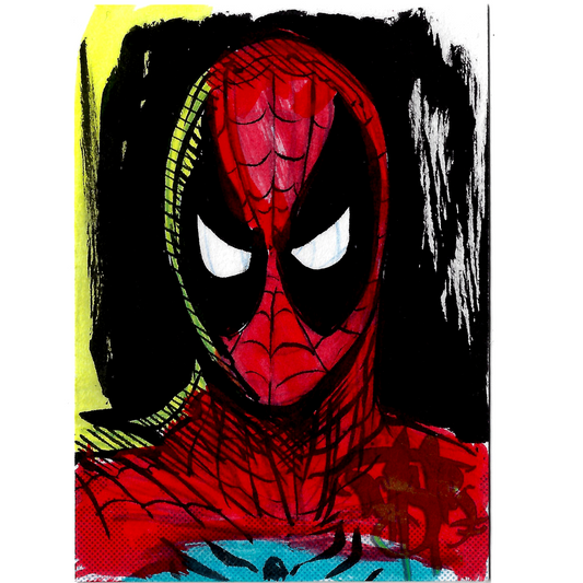 DCastr Iron Claw Series Personal Sketch Card Original 1/1 SpiderMan Art W Holder