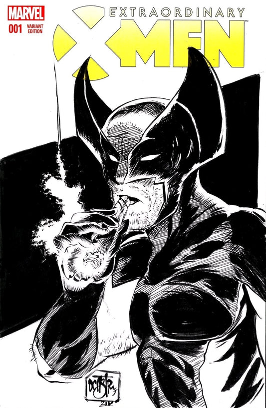 EXTRAORDINARY X-Men 1 Marvel Sketch Variant Comic W Original DCastr Wolverine 