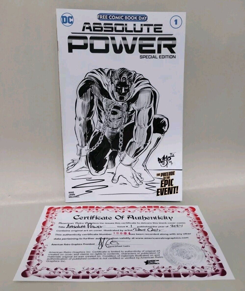 Absolute Power 1 (2024) DC Comic Sketch Var Cover W Original Superman DCastr Art