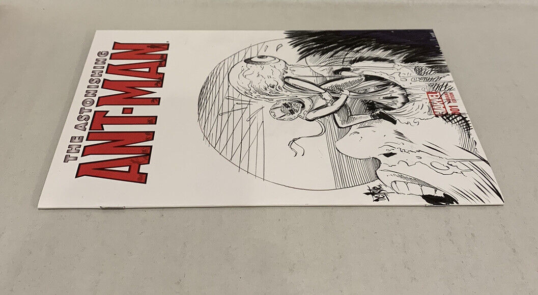 ANT-MAN, THE ASTONISHING #1 Blank Variant Cover Comic W Original Art Dave Castr