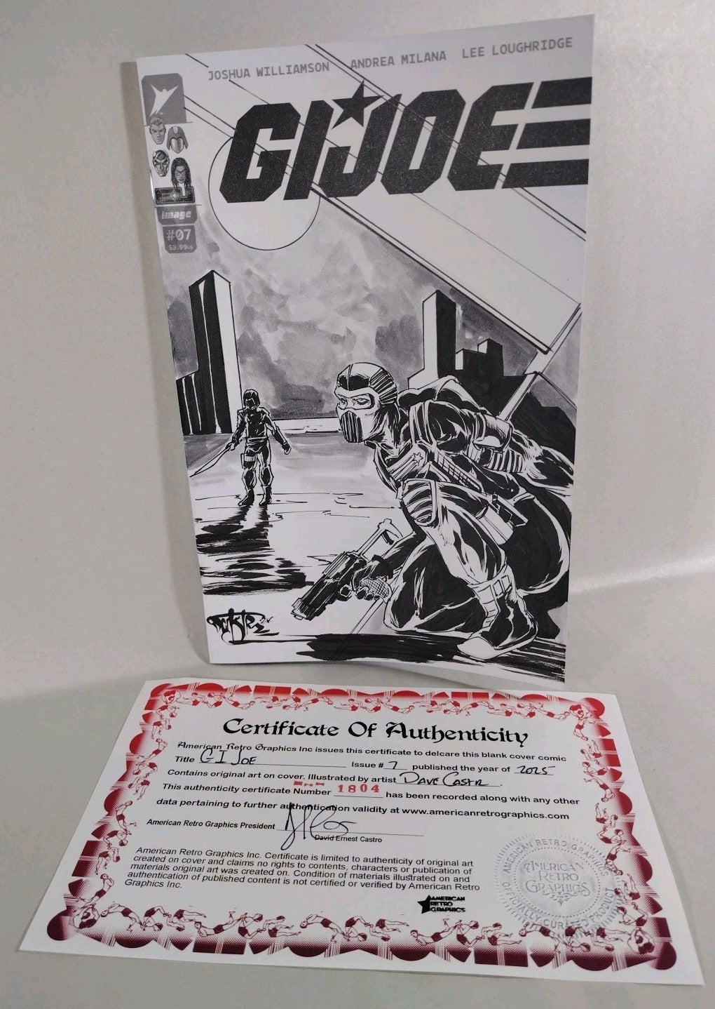 GI Joe #7 Image (2025) Sketch Cover Variant Comic W Original DCastr Beachead Art