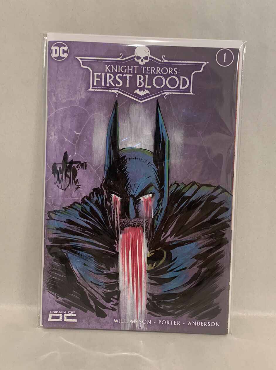 KNIGHT TERRORS FIRST BLOOD #1 Blank Variant Cover 2023 W Original Art Dave Castr