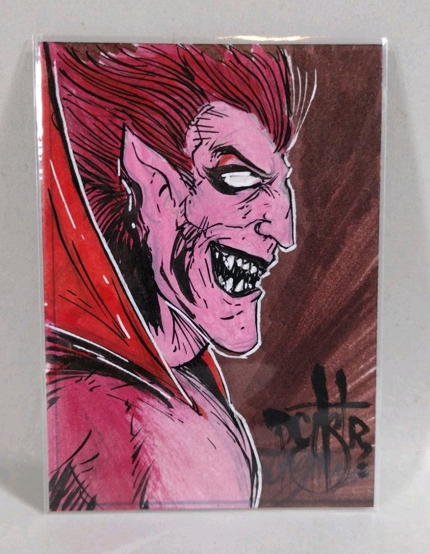 Dave Castr Crusin (2025) OAC Sketch Card W Original Marvel Mephisto Art