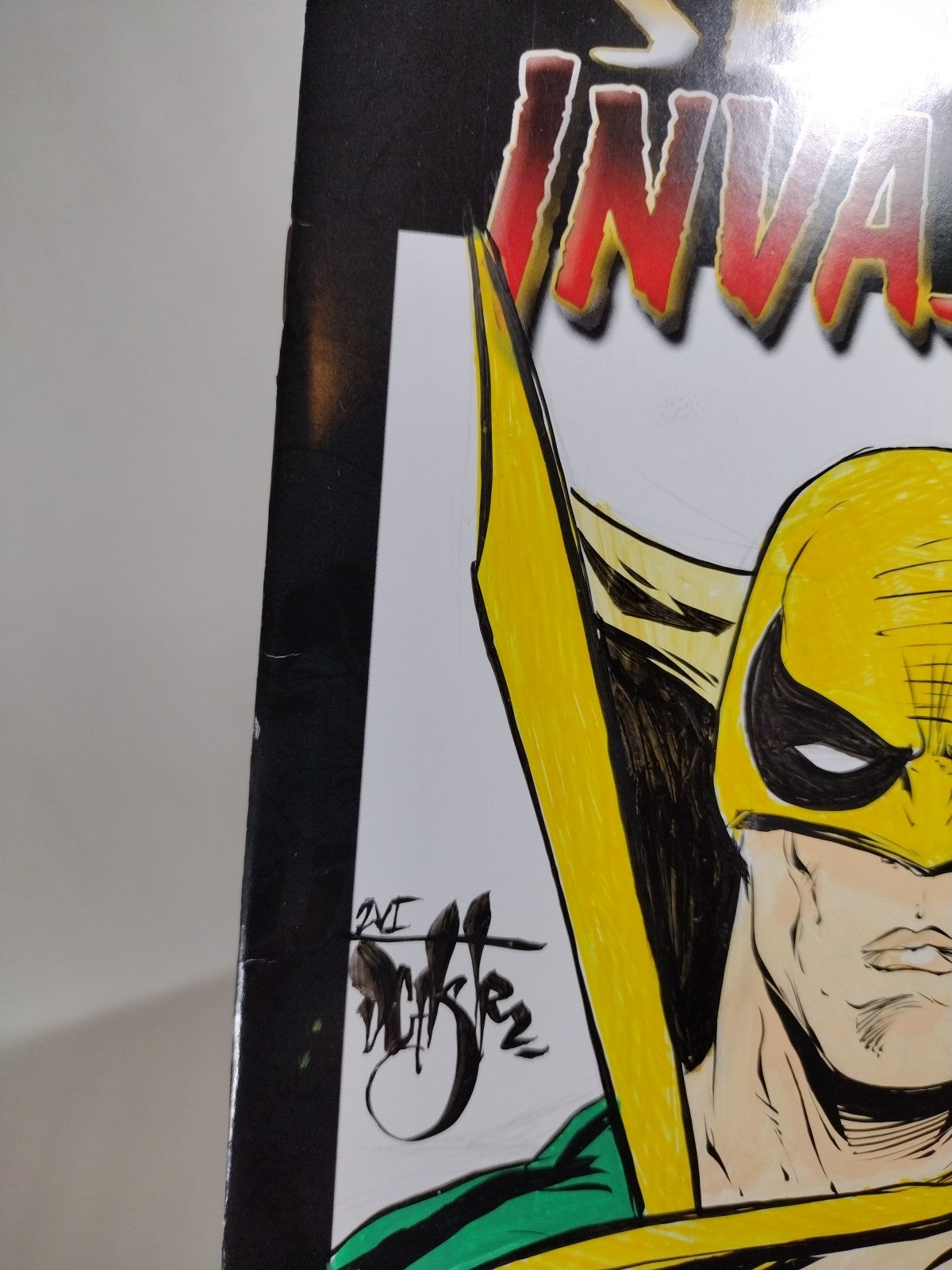Secret Invasion #1 (2008) Marvel Sketch Cover W Original DCastr Iron Fist Art