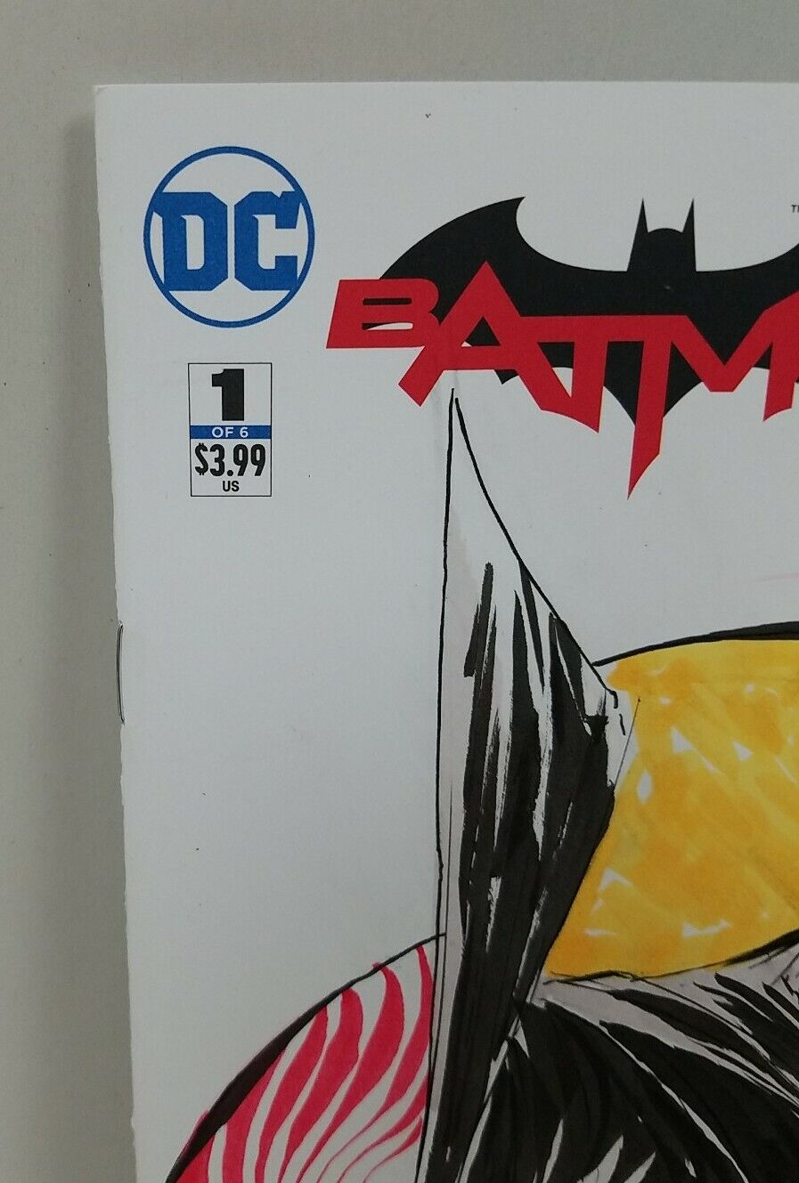 Batman The Shadow (2017) #1 Sketch Cover Variant Comic W Original Dave Castr Art