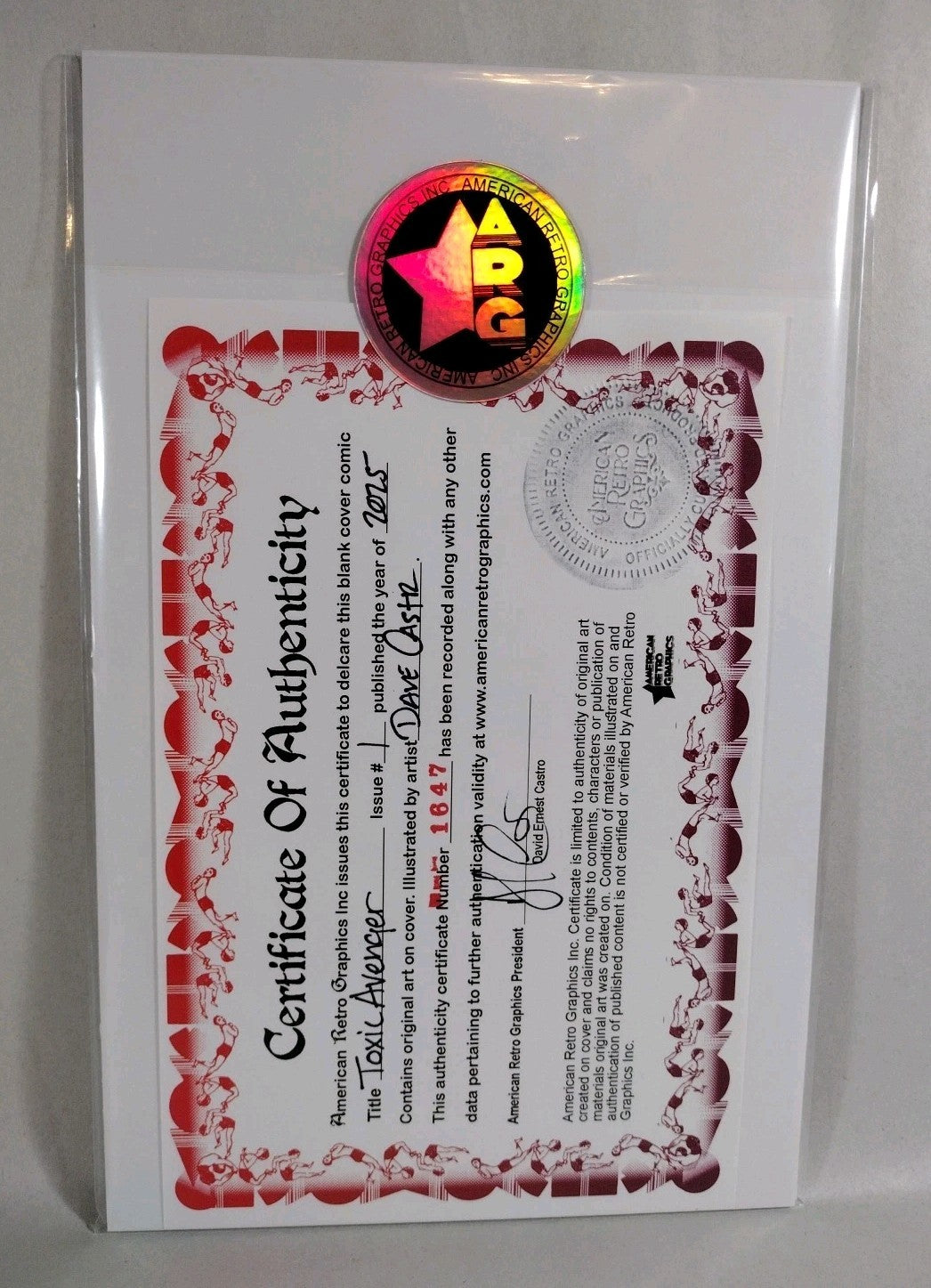 Toxic Avenger #1 (2025) Ahoy Sketch Cover W Original Dave Castr Art