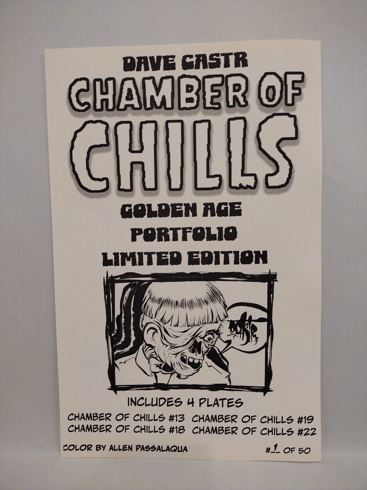 Chamber Of Chills (2023) Dave Castr 11X17" Limited Horror Portfolio Set W Sketch