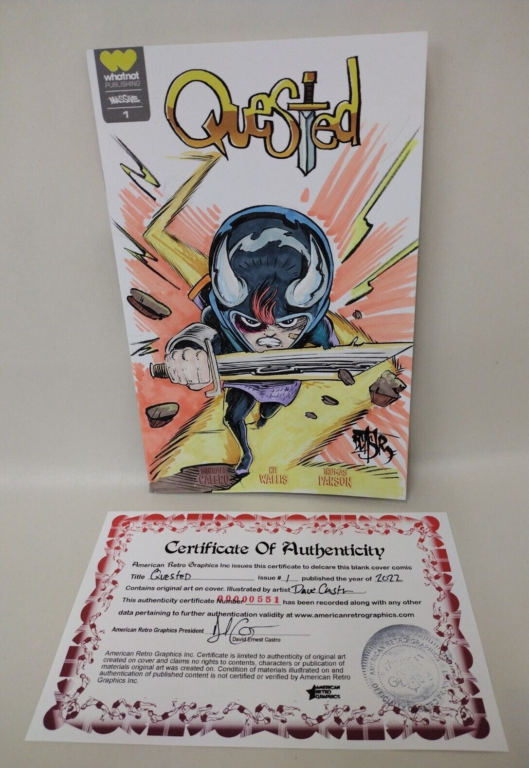 QUESTED #1 (2022) Whatnot Blank Cover Comic W Original JINX Dave Castr Art 1st