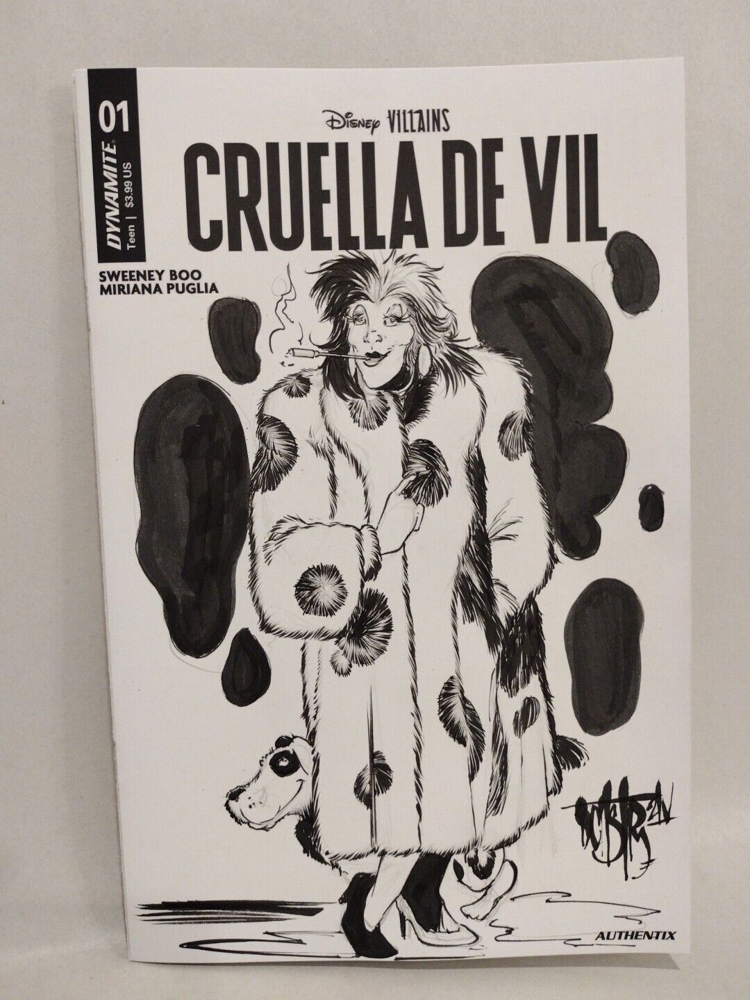 DISNEY Creulla De Vil #1 (2024) Sketch Variant Cover Comic W Original Art DCastr