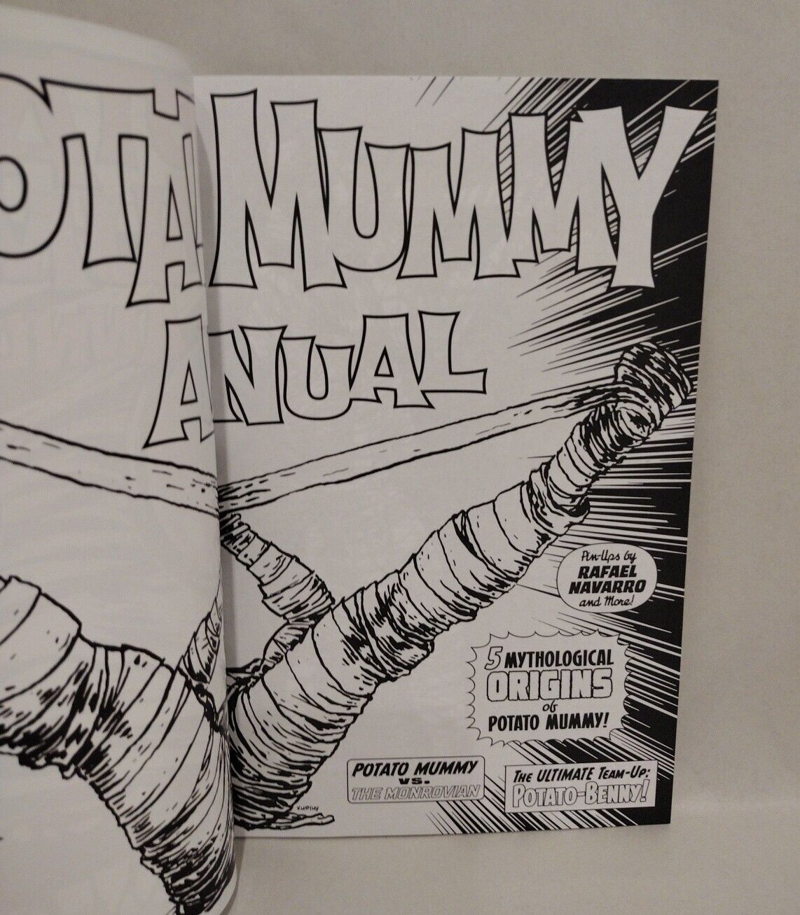 Potato Mummy Annual#1 (2022)Blank Cover Variant Comic W Original DCastr Art COA 