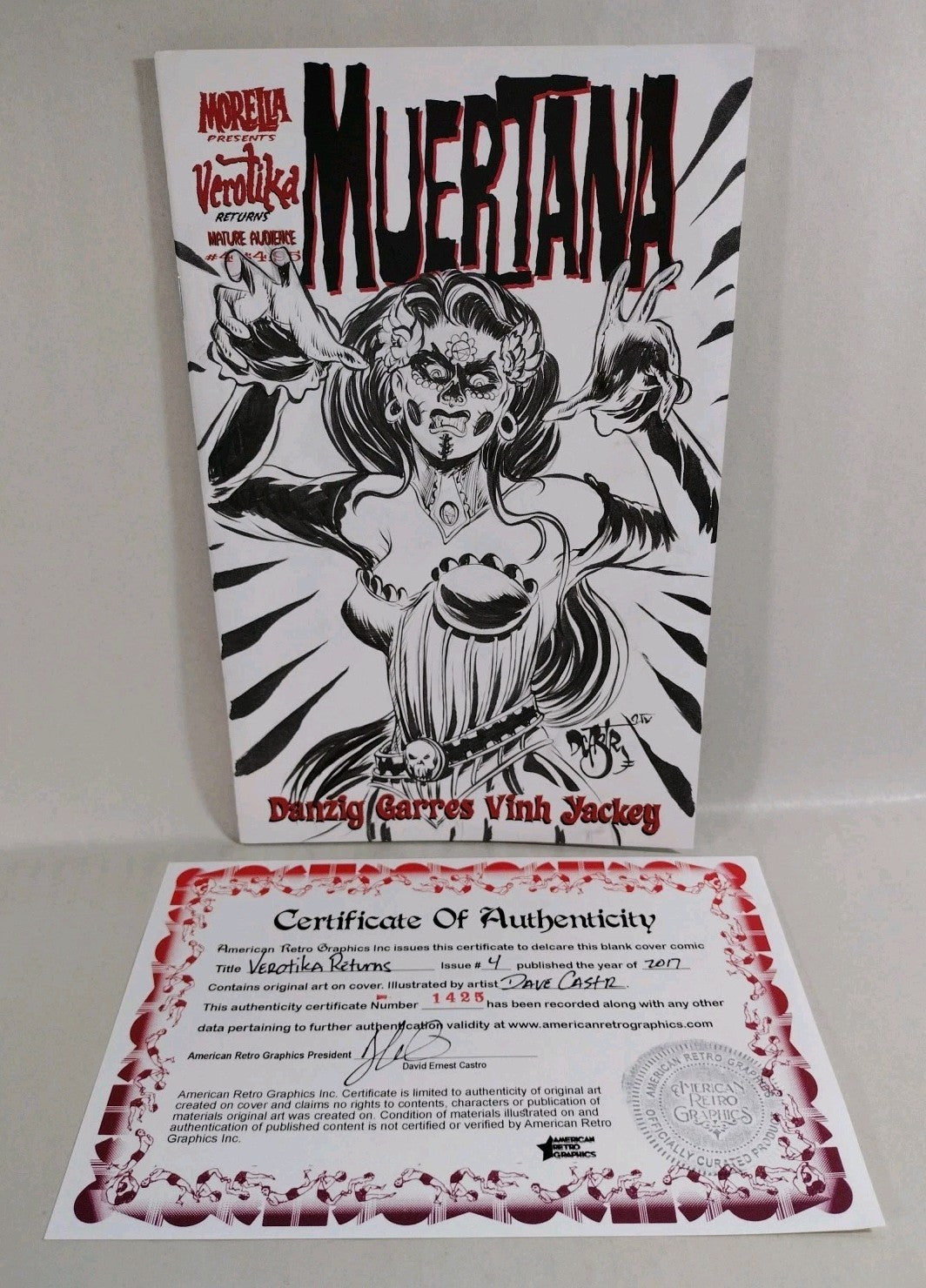 Vertotik Returns #4 (2017)  Sketch Cover W Original Dave Castr Muertana Art