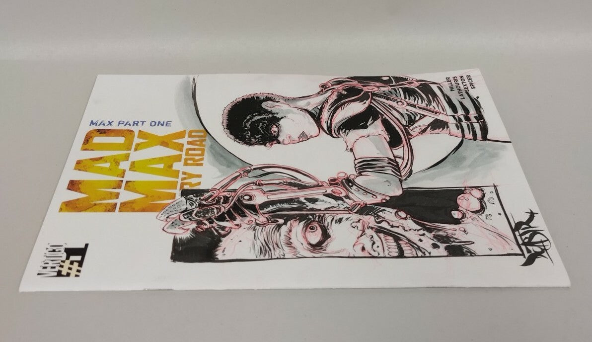 Mad Max Fury Road Max Part 1 #1 Sketch Cover Variant Comic W Original DCastr Art