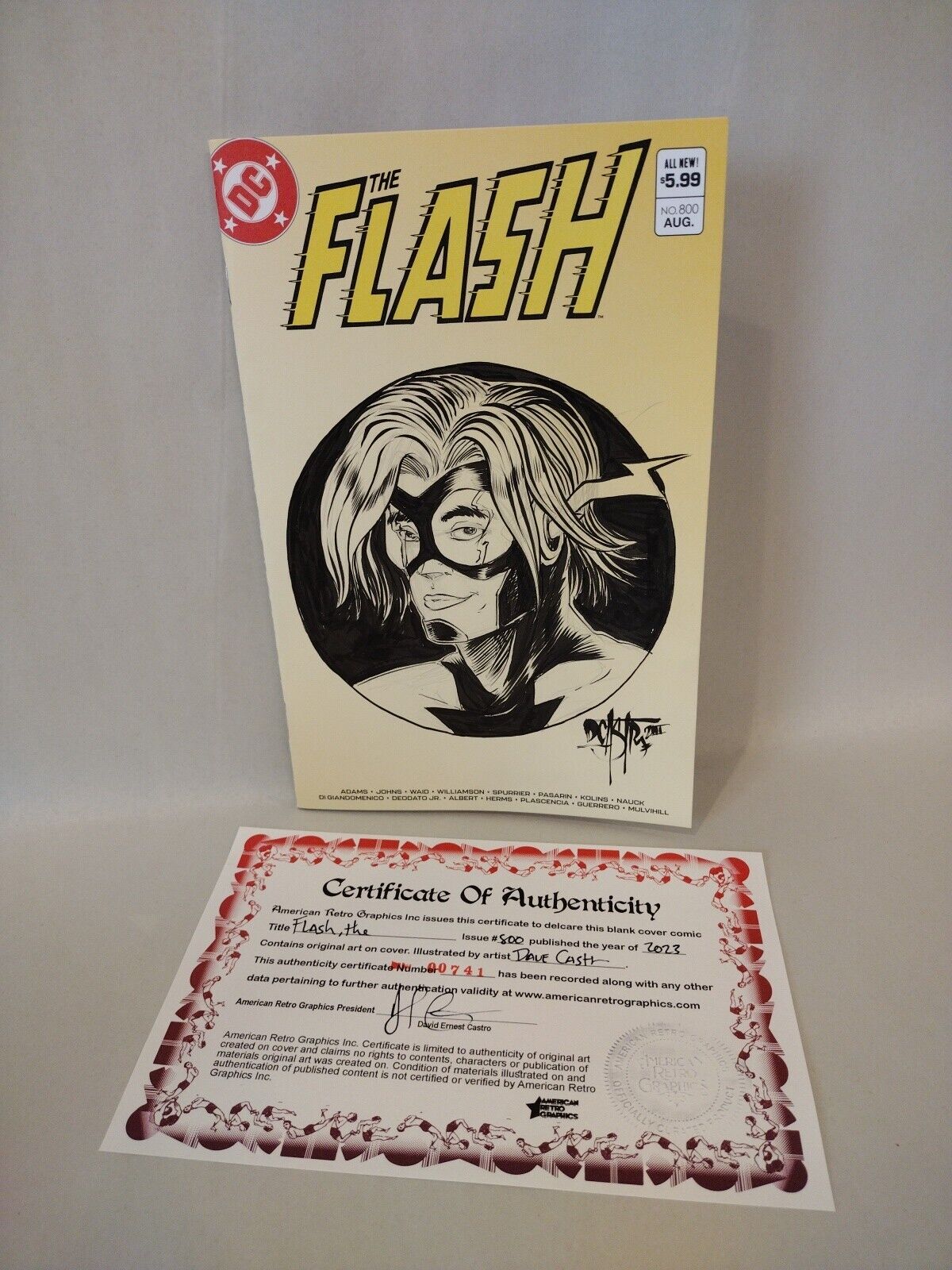 FLASH #800 (2023) DC Comic Sketch Cover Variant W Original DCastr Impulse Art 