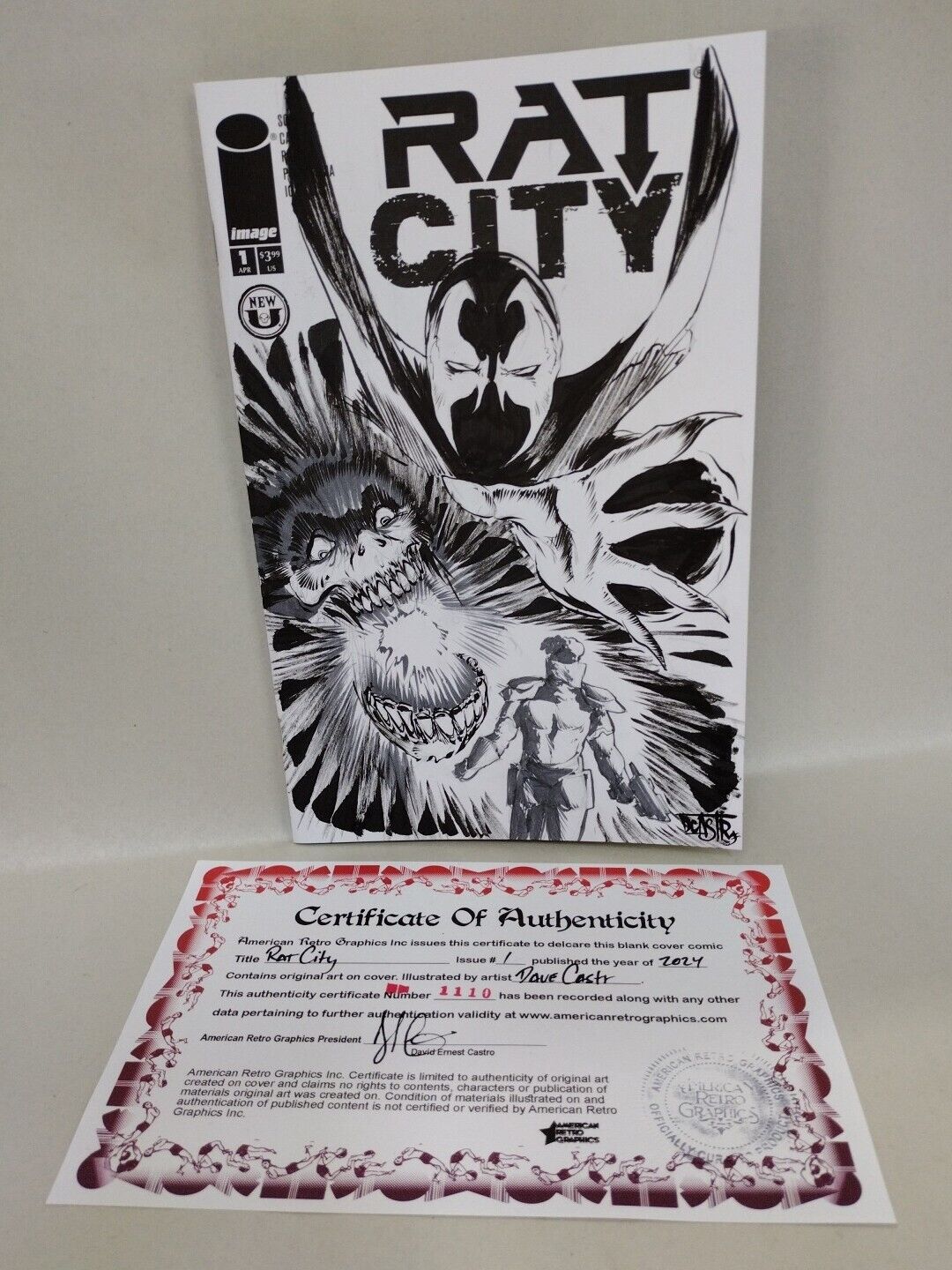 Rat City #1 (2024) Image Sketch Cover Spawn Universe Comic W Original DCastr Art