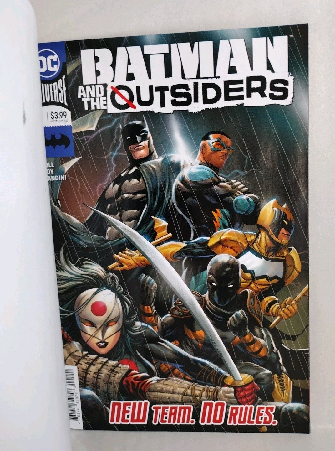 BATMAN AND THE OUTSIDERS #1 Blank Variant Cover Comic W Original Art Dave Castr