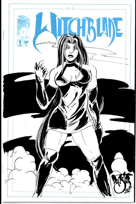 Witchblade Facsimile #1 Image Comic 2025 Sketch Cover Var W Original DCastr Art