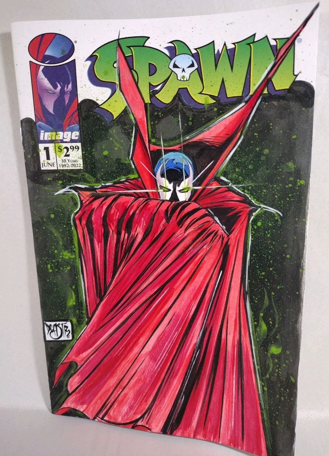 Spawn 1 30th Anniversary 2022 Sketch Cover Image Comic w Original Dave Castr Art