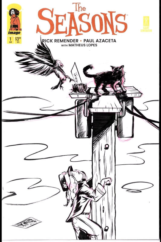 Season #1 (2025) Rick Remender Image Comic Sketch Variant W Original DCastr Art