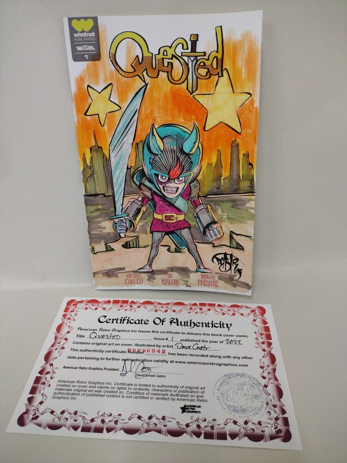 QUESTED #1 (2022) Whatnot Blank Cover Comic W Original JINX Dave Castr Art 1st