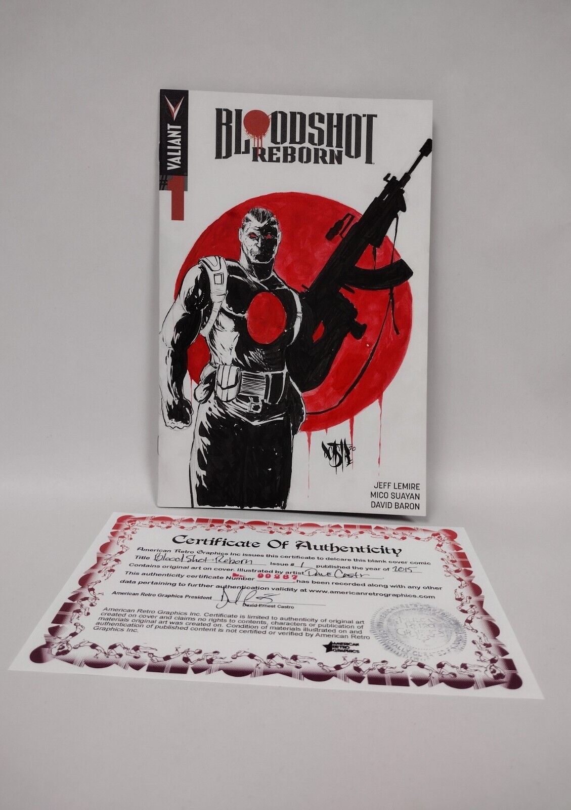 Bloodshot Reborn #1 (2015) Blank Cover Comic w Original Bloodshot Art  Dcastr 