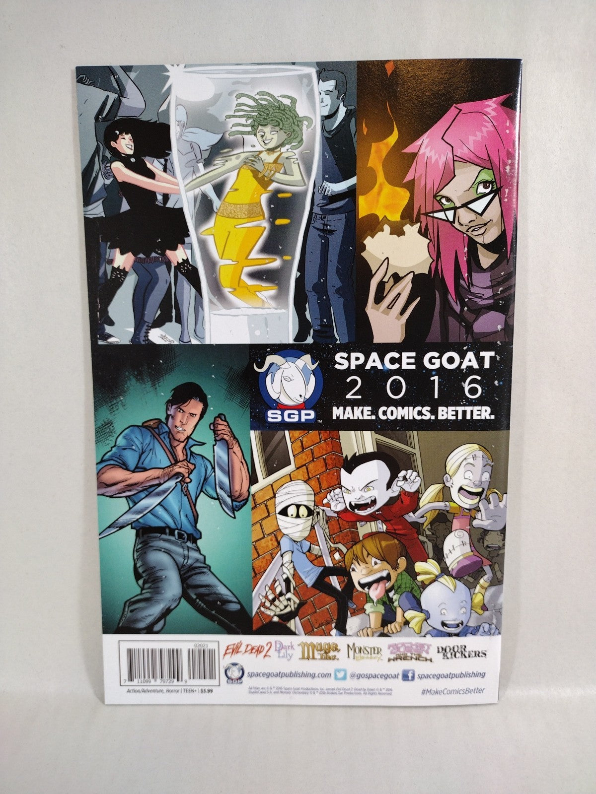 Evil Dead 2 #2 Space Goat 2016 Comic Sketch Cover W Original Deadite DCastr Art
