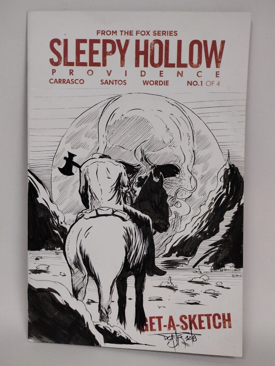 Sleepy Hollow Providence #1 (2015) Blank Sketch Cover W Original Art DCastr 