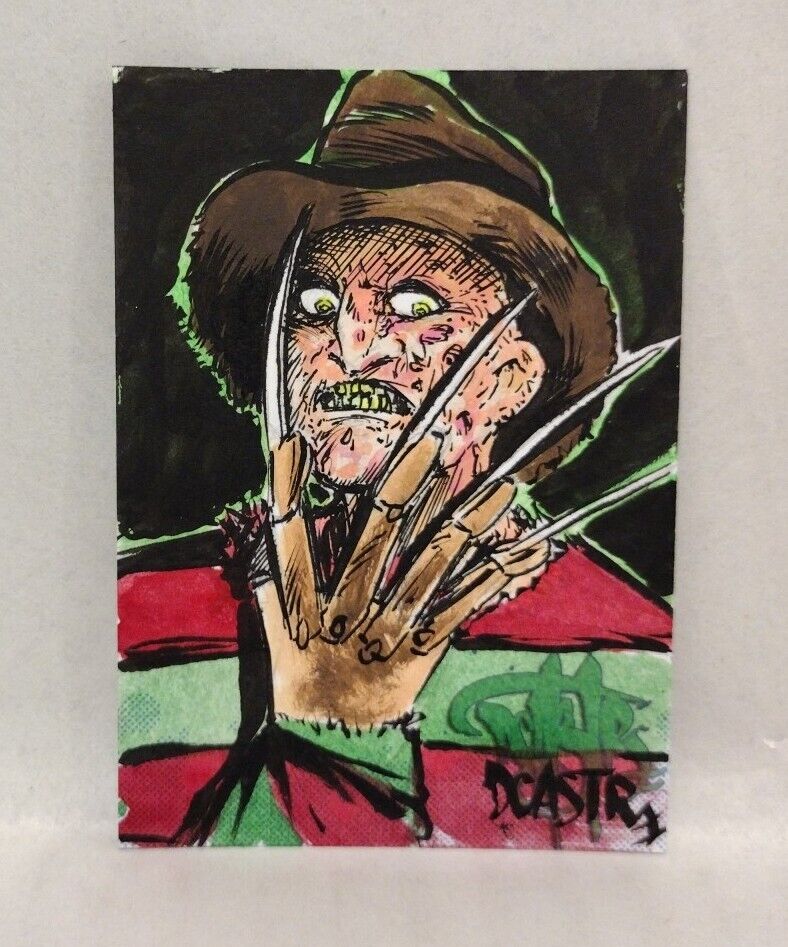 DCastr Iron Claw Series Personal Sketch Card Original 1/1 Freddy Art W Holder