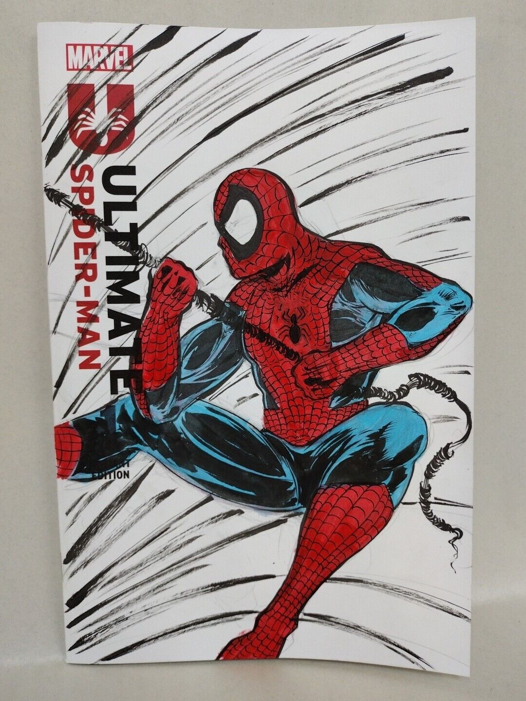 Ultimate Spider-Man #1 (2024) 4th Print Sketch Cover Comic W Original DCastr Art