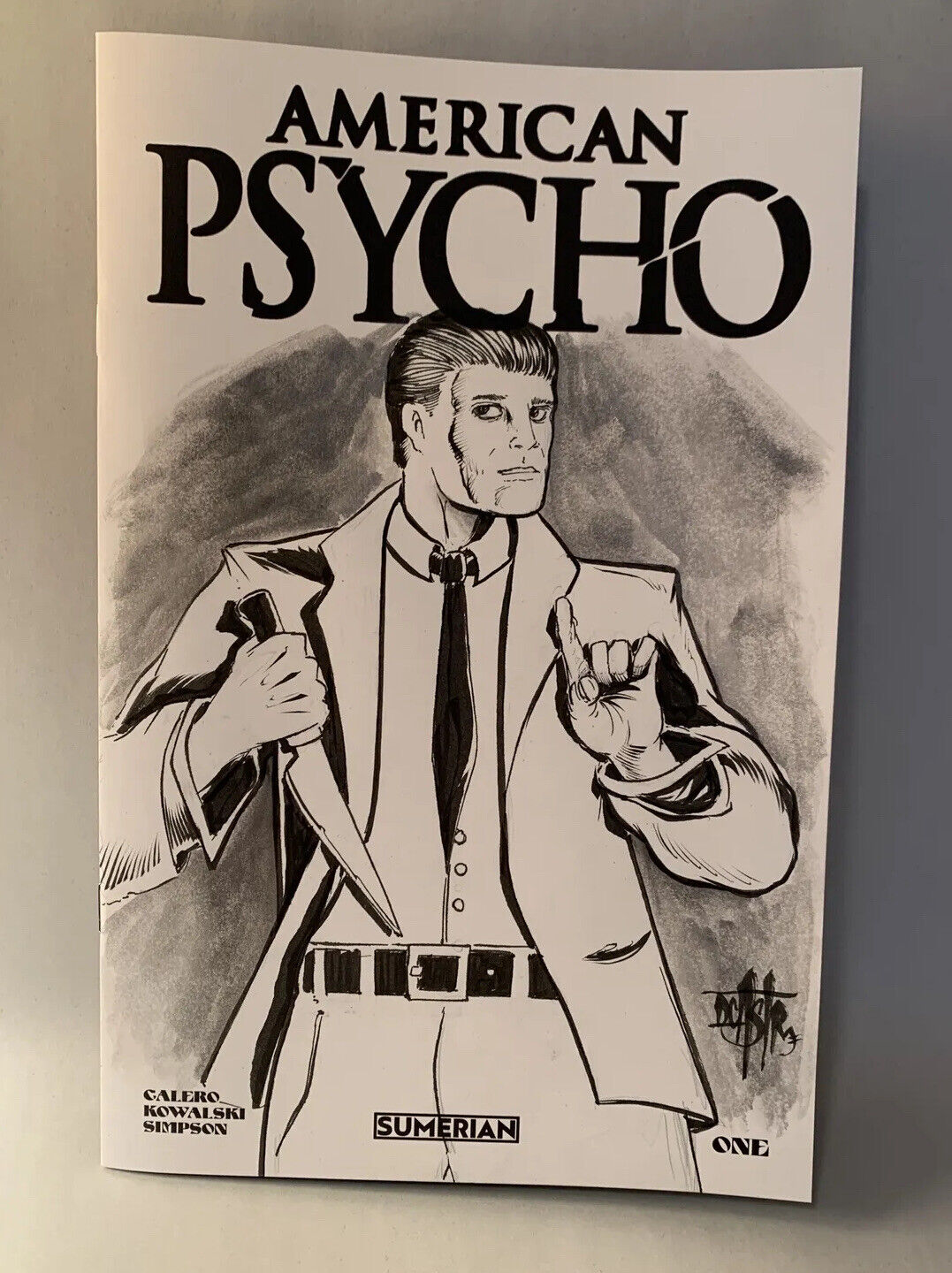 AMERICAN PSYCHO #1 Blank Sketch Cover variant Comic W Original Dave Castr Art