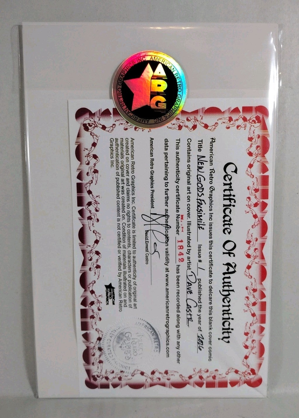 New Gods Facsimile Ed #1 (2026) DC Comic Sketch Cover W Original Dave Castr Art