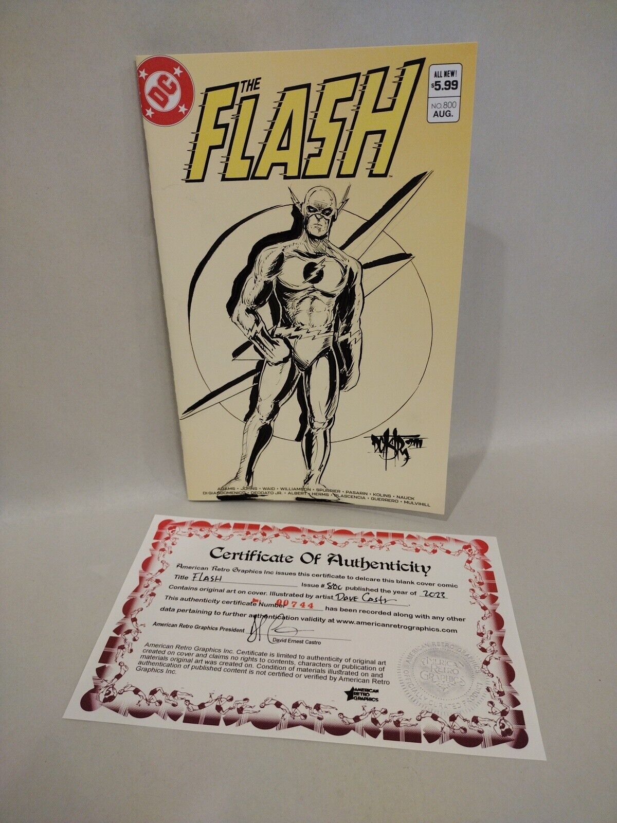 FLASH #800 (2023) DC Comic Sketch Cover Variant W Original DCastr Reverse Art 