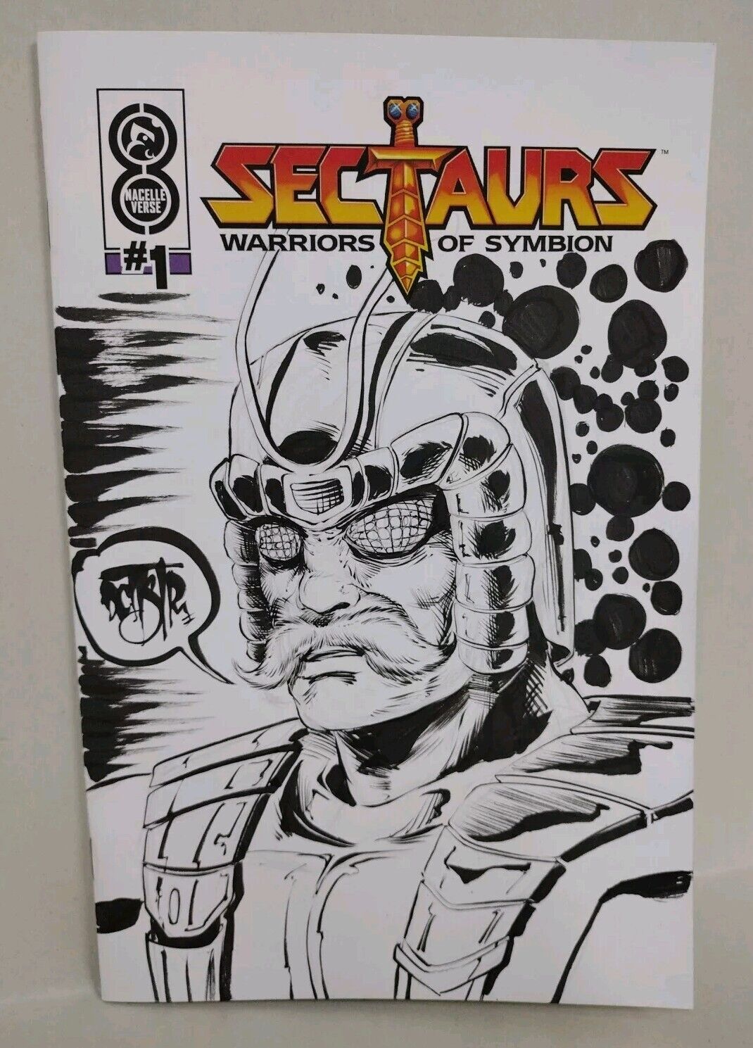 SECTAURS #1 (2024) Oni Nacelle Sketch Cover Variant Comic W Original DCastr Art 