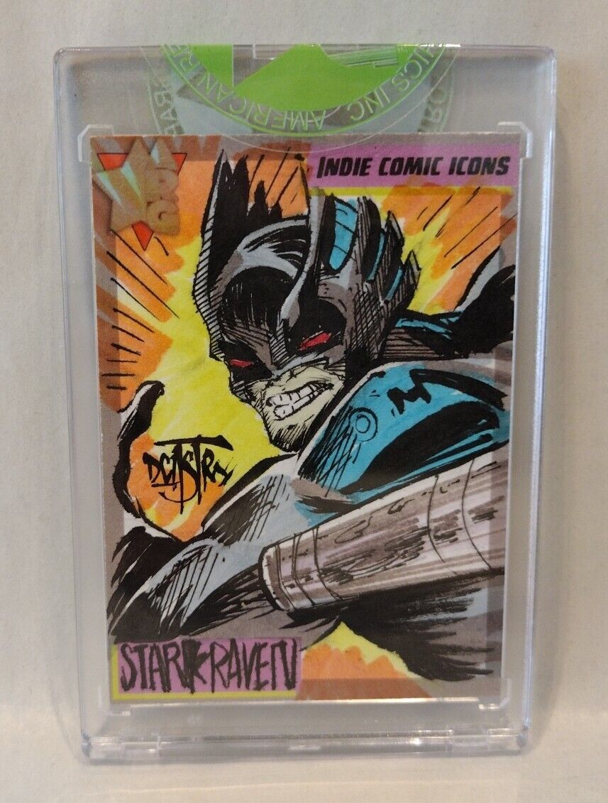 Indie Comic Icons Sketch Card w Original Stark Raven Art DCastr (2023) ARG