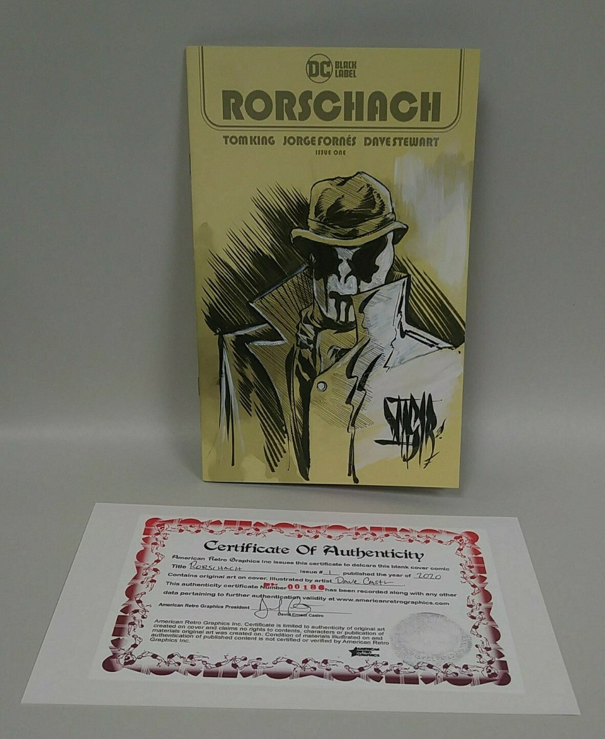 Rorschach #1 (2020) DC Sketch Cover Variant Comic W Original DCastr Art ARG