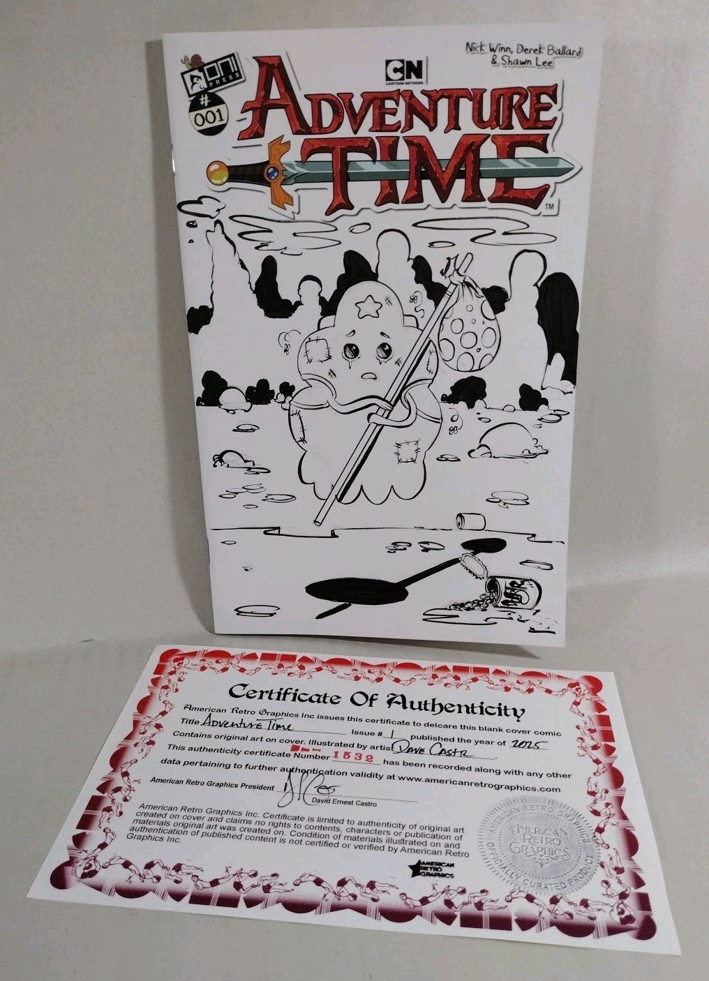 Adventure Time #1 (2025) Oni Press Sketch Cover Comic W Original Dave Castr Art