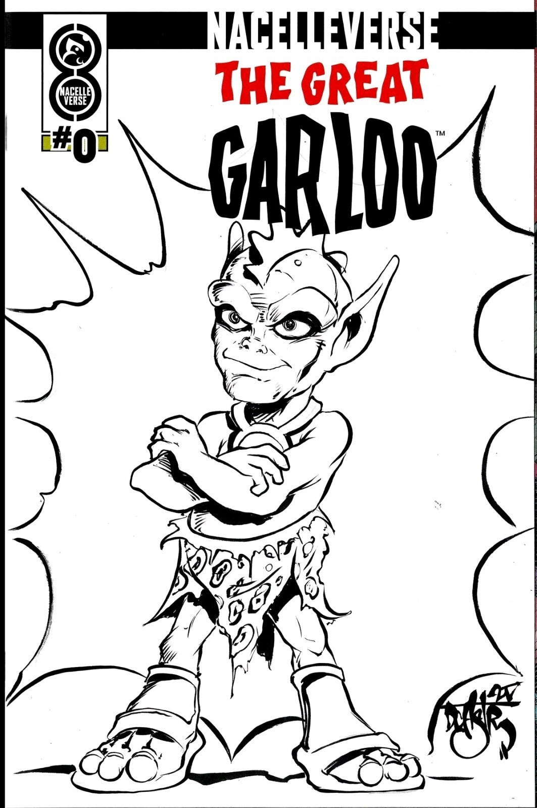 Great Garloo #0 Oni Nacelle Sketch Cover Variant Comic W Original DCastr Art 