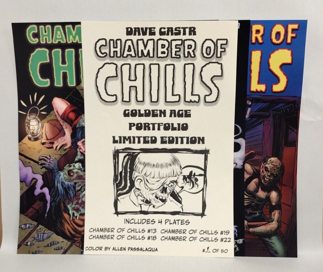 Chamber Of Chills (2023) Dave Castr 11X17" Limited Horror Portfolio Set W Sketch